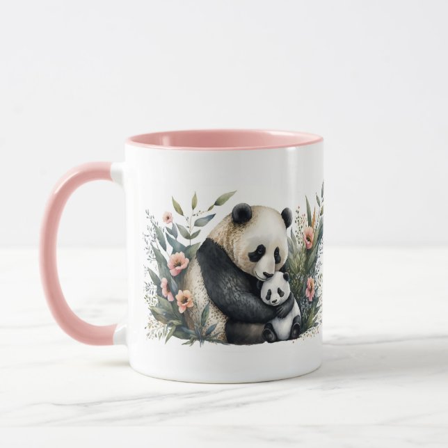 Mother Panda and Cub Mug (Left)