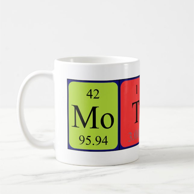 Mother periodic table name mug (Left)