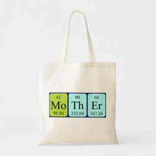 Mother periodic table name tote bag