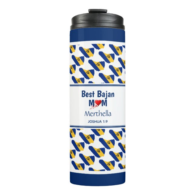 Mother Personalised BEST BAJAN MOM MUM Barbados Thermal Tumbler (Front)
