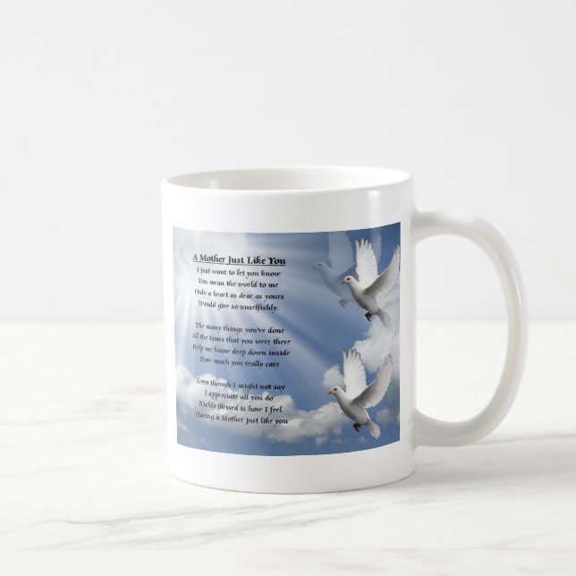 Mother poem - Doves Coffee Mug (Right)
