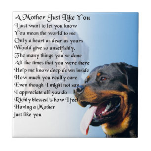 Mother Poem - Rottweiler Design Tile