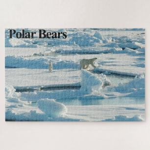 Mother Polar Bear and Cub Jigsaw Puzzle