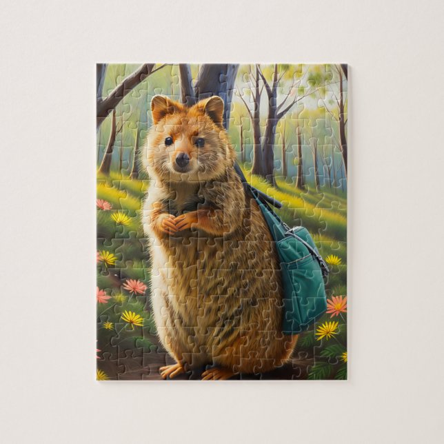 Mother Quokka Shopping, Jigsaw Puzzle (Vertical)