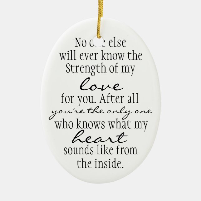 Mother Quote Ceramic Tree Decoration (Front)