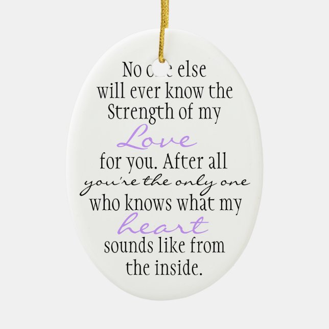 Mother Quote Ceramic Tree Decoration (Front)