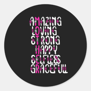 Mother quotes : Amazing Mother   Mother's Day Classic Round Sticker