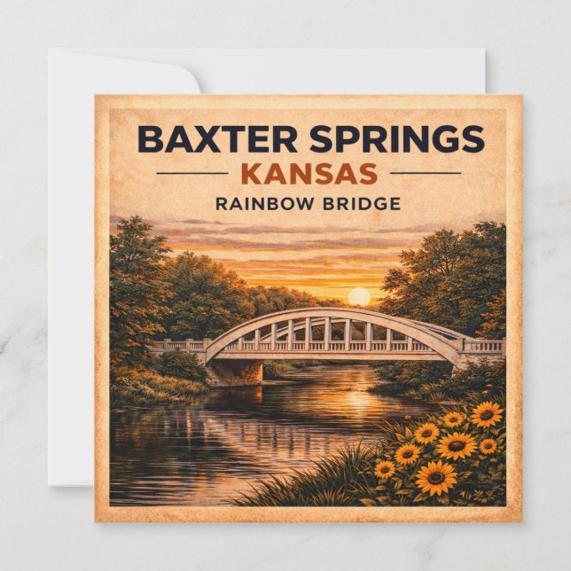 Mother Road Kansas Rainbow Bridge Card (Front)