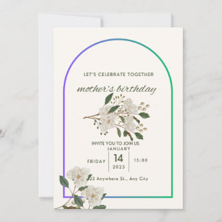 mother’s birthday invitation card