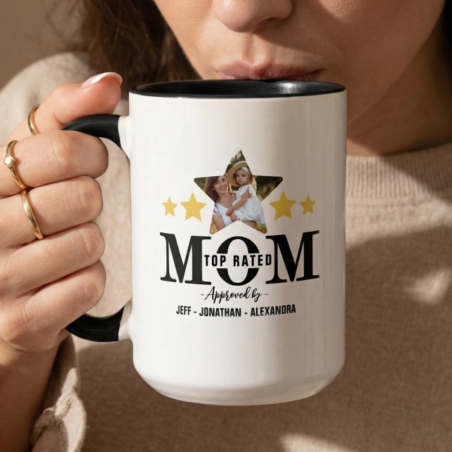 Mother’s Day 5 Star Mom Review Top Rated Mom Photo Mug (Mother’s Day 5 Star Mom Review Top Rated Mom Photo Mug)