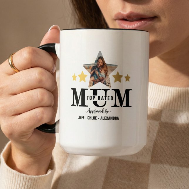 Mother’s Day 5 Star Mum Review Top Rated Mum Photo Mug (Mother’s Day 5 Star Mum Review Top Rated Mum Photo Mug (15 oz Mug))