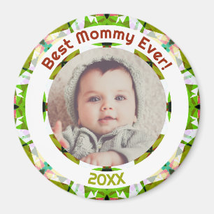 Mother’s Day Best Mommy Ever Baby Boy Photo Gift Magnet