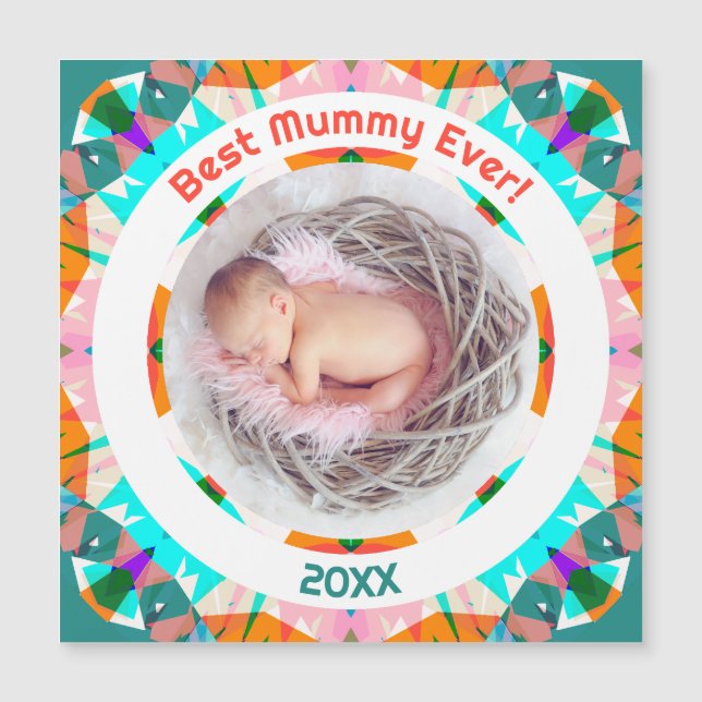 Mother’s Day Best Mummy Ever Baby Girl Photo Gift  (Front)