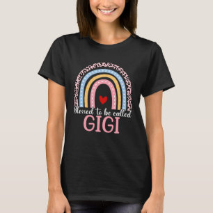 Mother s Day Blessed To Be Called Gigi Rainbow Leo T-Shirt