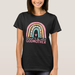 Mother s Day Blessed To Be Called Godmother Rainbo T-Shirt