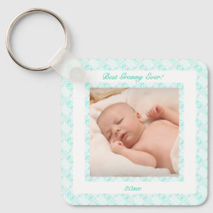Mother’s Day Blue Best Granny Gran Ever Photo Gift Key Ring
