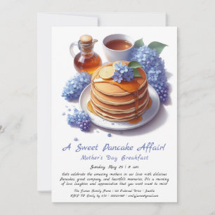 Mother’s Day Breakfast – Pancakes & lilac Invitation
