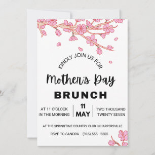 Mother’s Day Brunch Invitation Watercolor Poppy