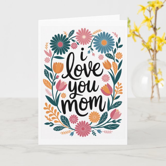 Mother’s Day Card Happy Mother’s Day Gift Floral (Yellow Flower)