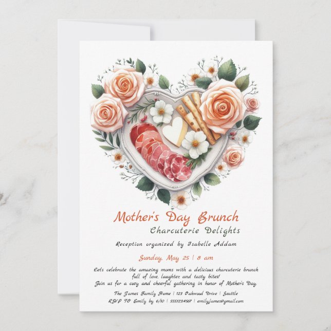 Mother’s Day Charcuterie Brunch Invitation  (Front)
