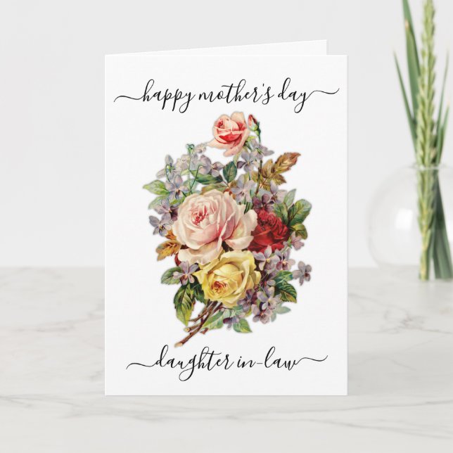 Mother’s Day Design Floral Elegant Greeting Card (Front)