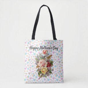 Mother’s Day Design Floral Elegant Tote Bag