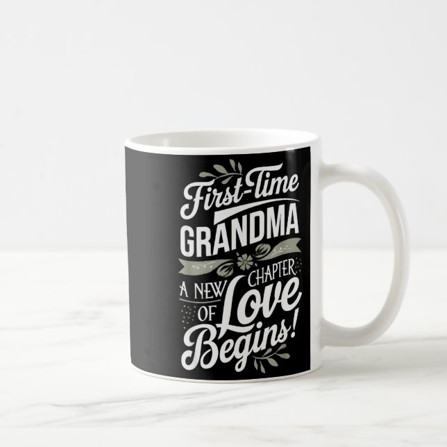 Mother’s Day First Time Grandma Cute New Granhild  Coffee Mug (Right)