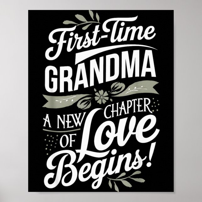 Mother’s Day First Time Grandma Cute New Granhild  Poster (Front)
