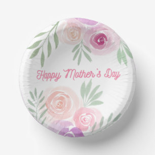 Mother’s Day Floral 7 inch Paper Bowl Plate