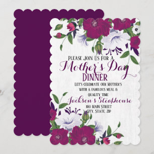 Mother’s Day Floral Invitation Flat Card