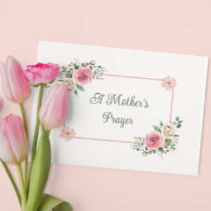 Mother’s Day Floral Prayer Card With Bible Verse 