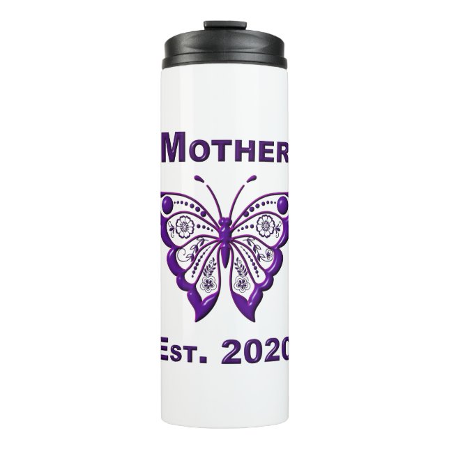 Mother’s Day for Mother “Est 2020” Thermal Tumbler (Front)