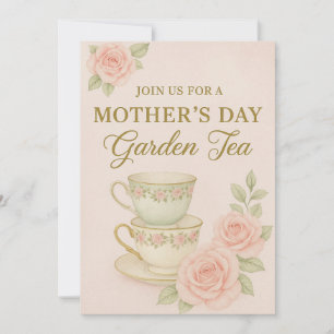 Mother’s Day Garden Tea Invitation   Elegant 