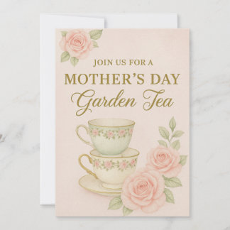 Mother’s Day Garden Tea Invitation | Elegant 