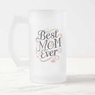 Mother’s Day Gift Frosted Glass Beer Mug