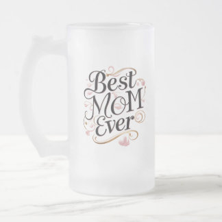 Mother’s Day Gift Frosted Glass Beer Mug