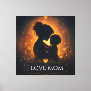 Mother’s Day I Love Mum Canvas Wall Art