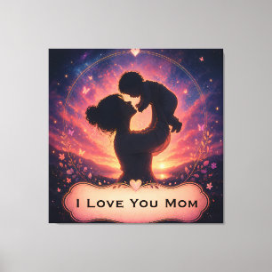 Mother’s Day I Love You Mum Canvas Wall Art