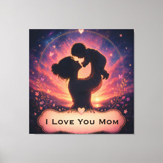 Mother’s Day I Love You Mum Canvas Wall Art