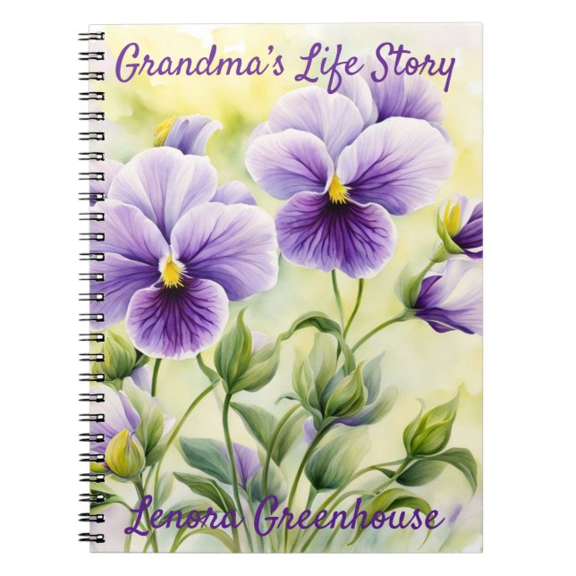 Mother’s Day Life Story, Woodland Violets, Violets Notebook (Front)