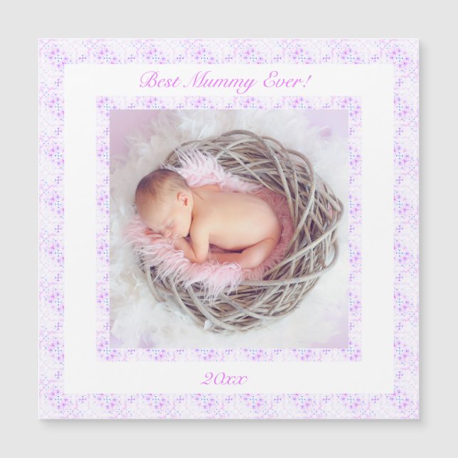 Mother’s Day Lilac Pink Best Mummy Ever Photo Gift (Front)