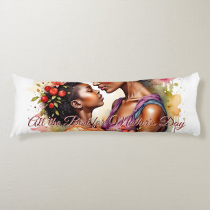 Mother’s Day Love Art in Watercolor Style Body Cushion