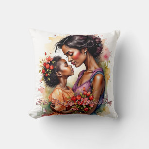 Mother’s Day Love Art in Watercolor Style Cushion