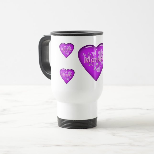Mother’s Day Loving Heart Travel Mug (Front Left)