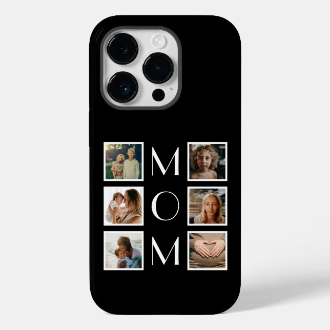 Mother’s Day Mum Family Child 6 Photo Collage Case-Mate iPhone Case (Back)