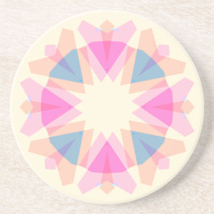 Mother’s Day Pastel Pink Blue Star Rainbow Decor Coaster
