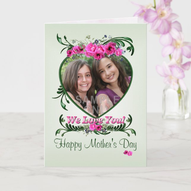 Mother’s Day Photo Card Pink Love Blossoms (Orchid)
