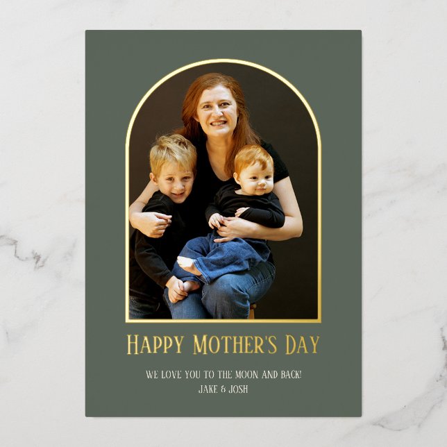 Mother’s Day Photo Card with Real Foil (Front)