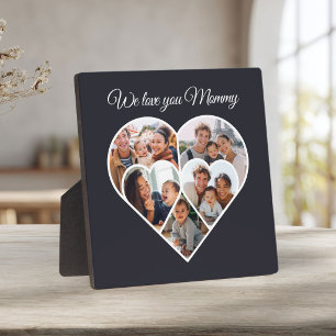 Mother’s Day Photo Collage Heart Family Picture Plaque