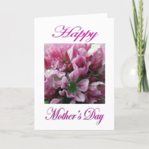Mother’s Day Pink and Green Flower Card